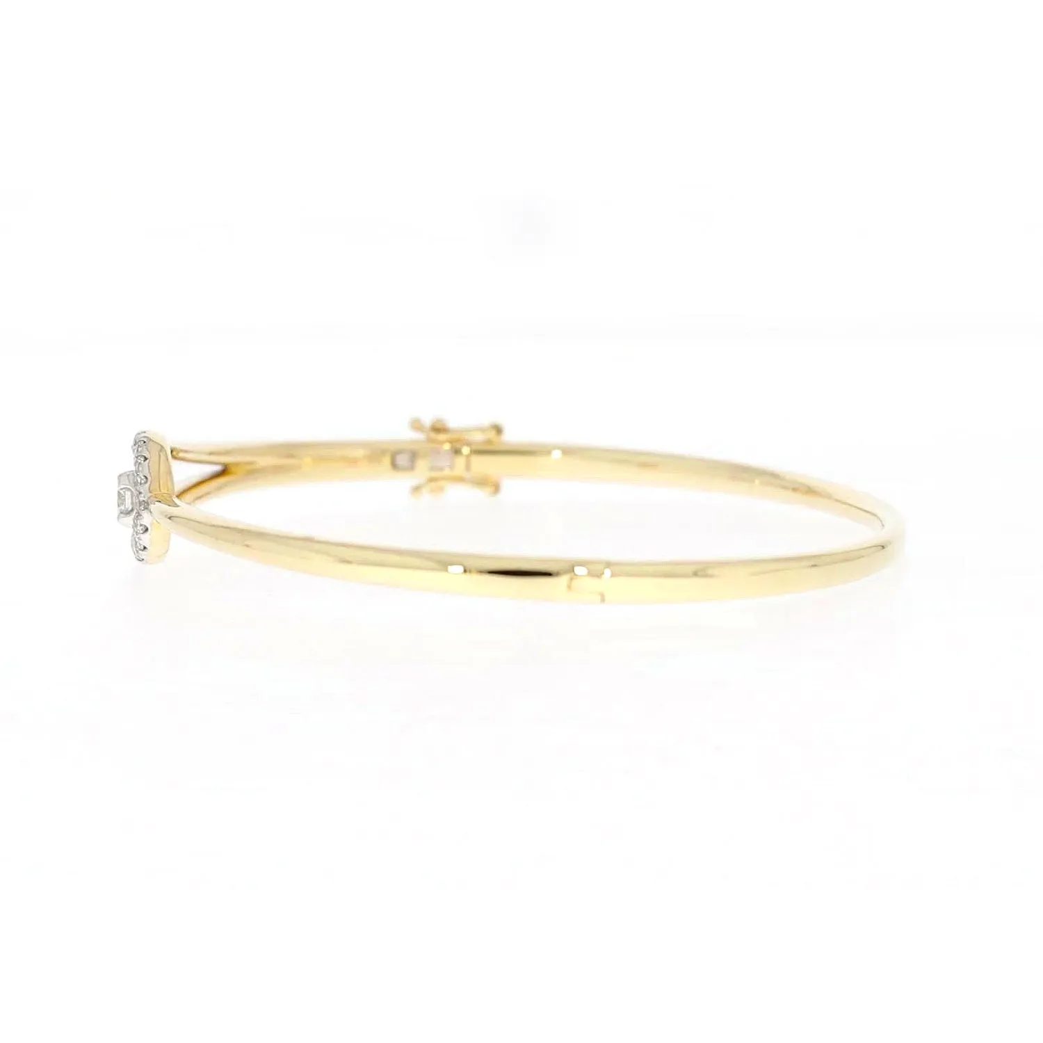 Celebration 9ct Yellow and White Gold with Round Brilliant Cut 1 Carat tw of Lab Grown Diamond Bangle