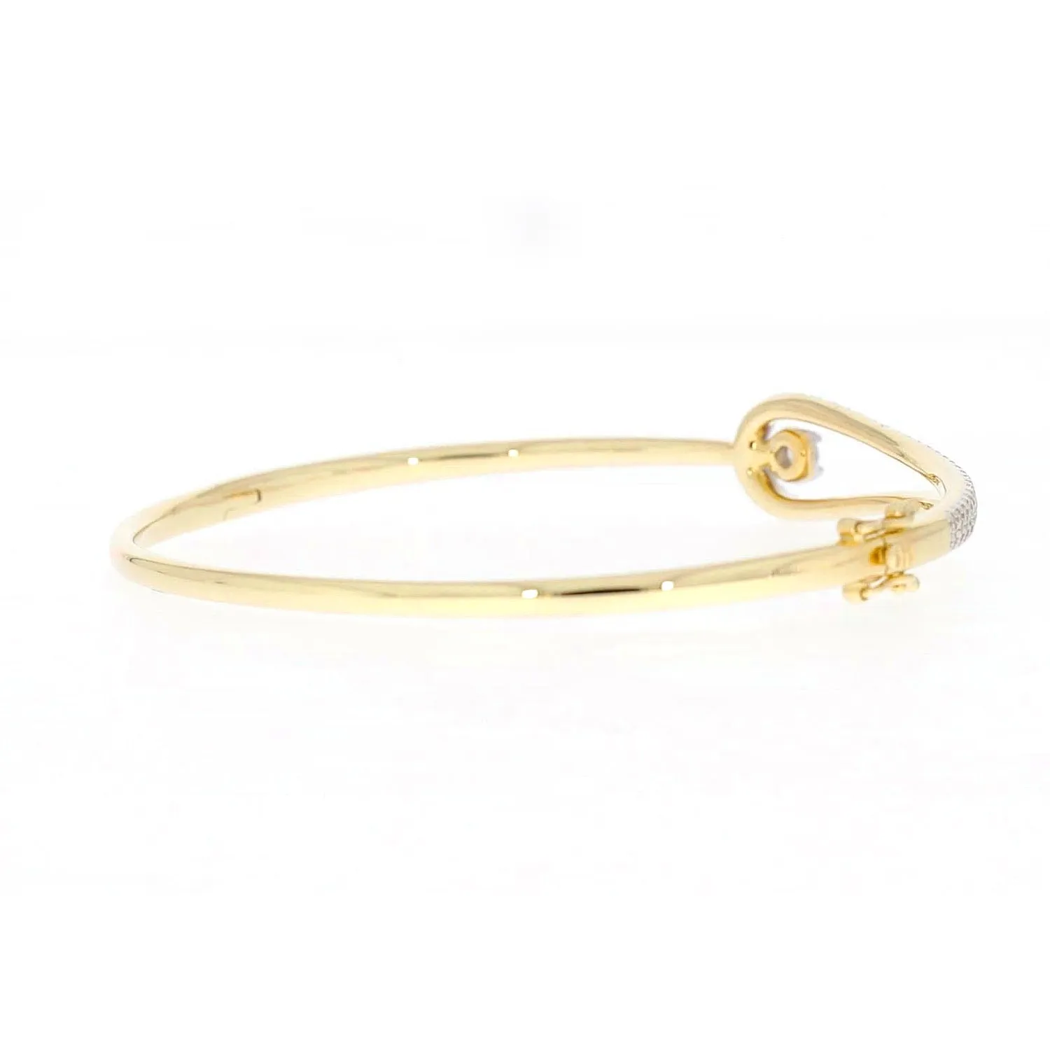 Celebration 9ct Yellow and White Gold with Round Brilliant Cut 1 Carat tw of Lab Grown Diamond Bangle