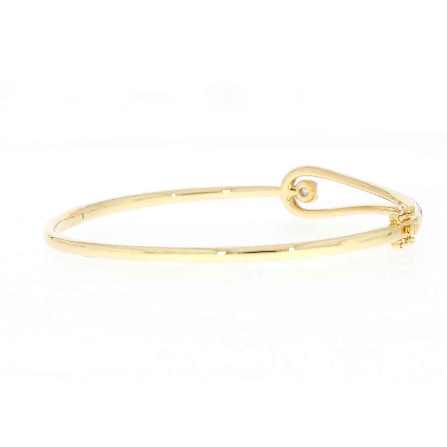 Celebration 9ct Yellow and White Gold with Round Brilliant Cut 1 Carat tw of Lab Grown Diamond Bangle