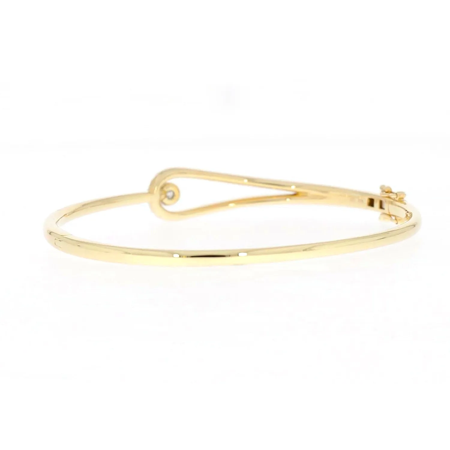 Celebration 9ct Yellow and White Gold with Round Brilliant Cut 1 Carat tw of Lab Grown Diamond Bangle