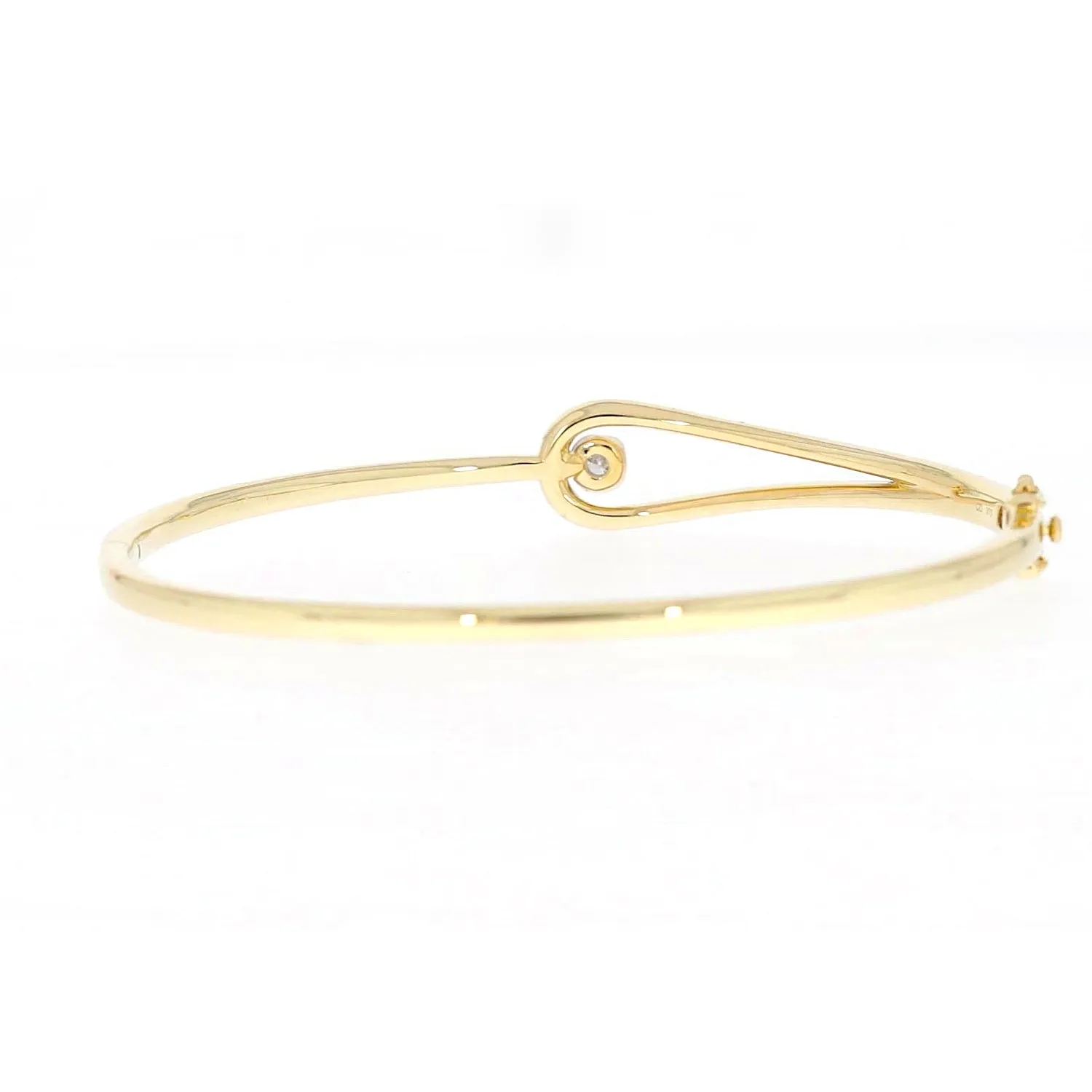 Celebration 9ct Yellow and White Gold with Round Brilliant Cut 1 Carat tw of Lab Grown Diamond Bangle