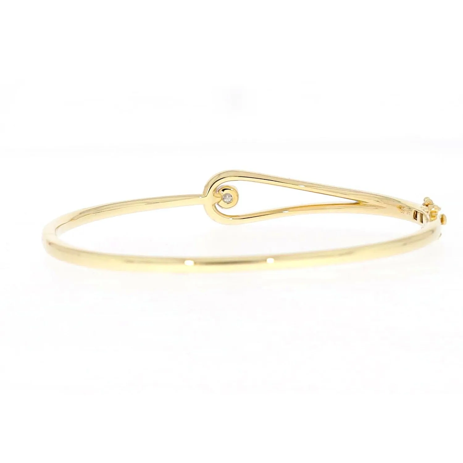 Celebration 9ct Yellow and White Gold with Round Brilliant Cut 1 Carat tw of Lab Grown Diamond Bangle