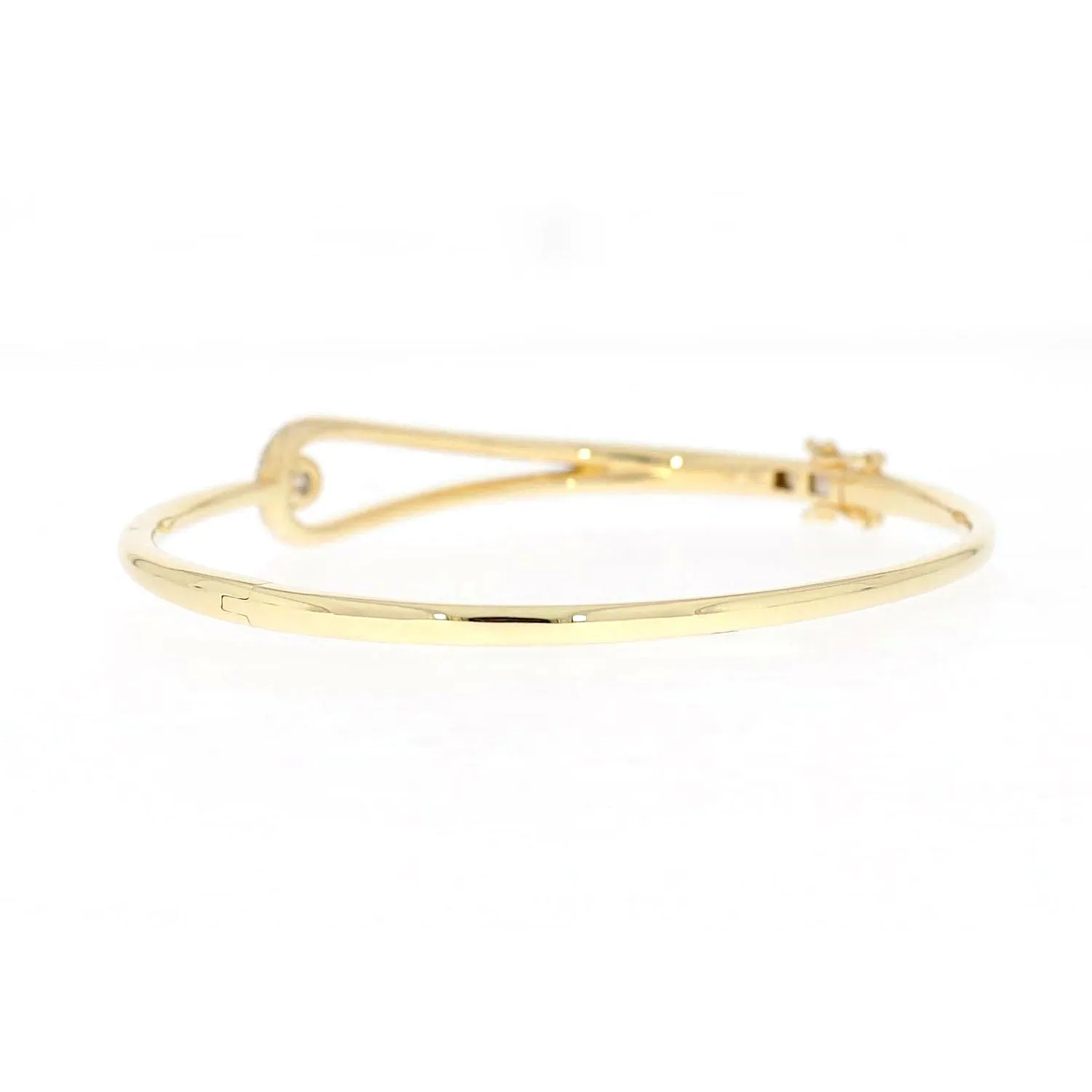 Celebration 9ct Yellow and White Gold with Round Brilliant Cut 1 Carat tw of Lab Grown Diamond Bangle