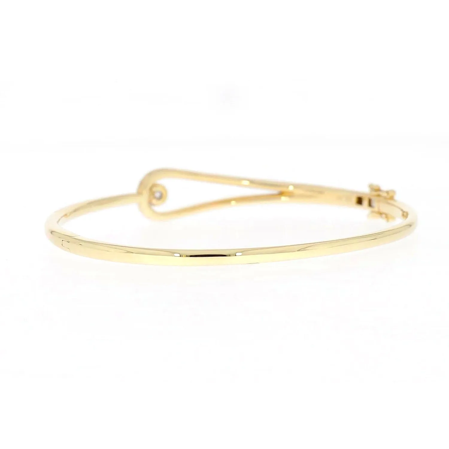 Celebration 9ct Yellow and White Gold with Round Brilliant Cut 1 Carat tw of Lab Grown Diamond Bangle