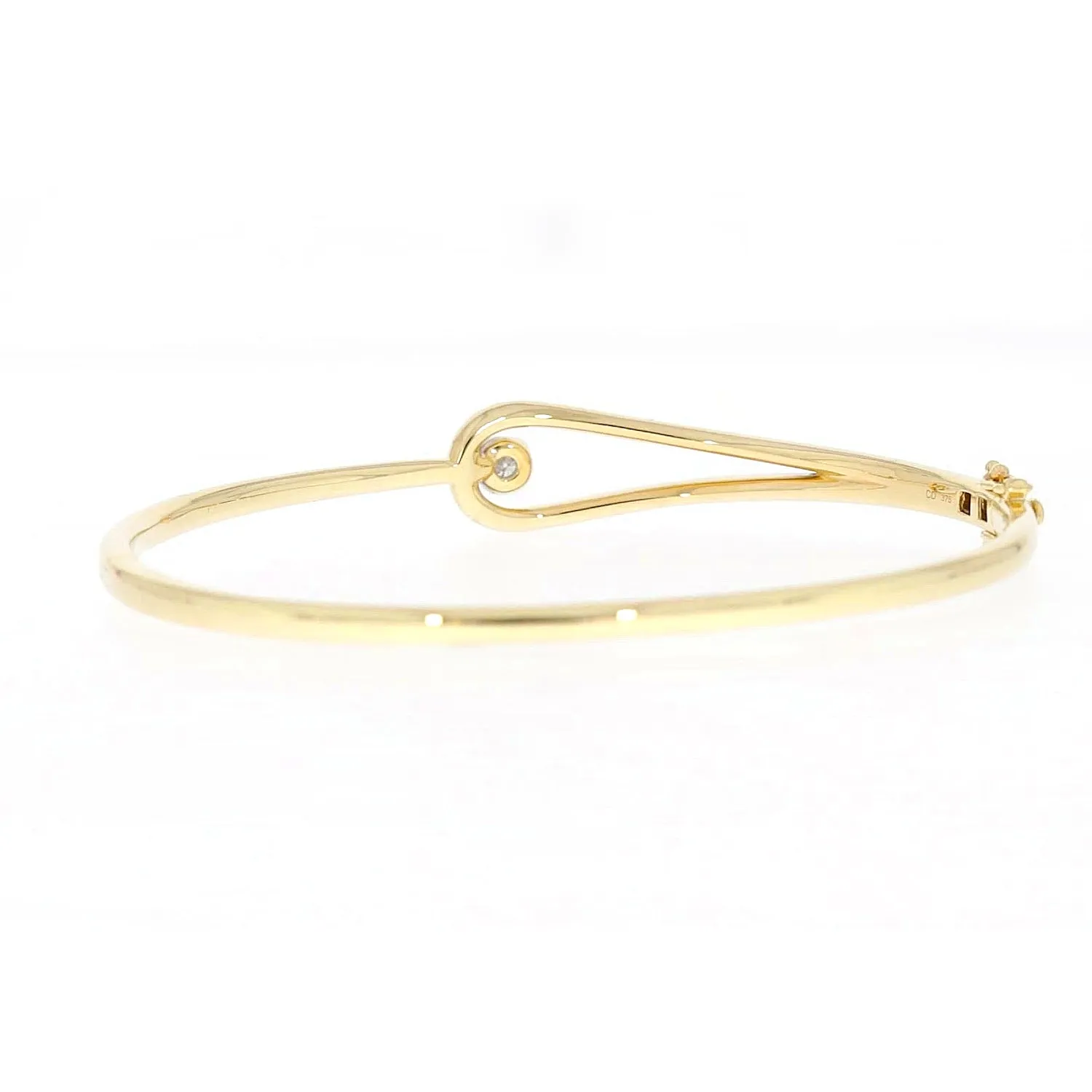 Celebration 9ct Yellow and White Gold with Round Brilliant Cut 1 Carat tw of Lab Grown Diamond Bangle
