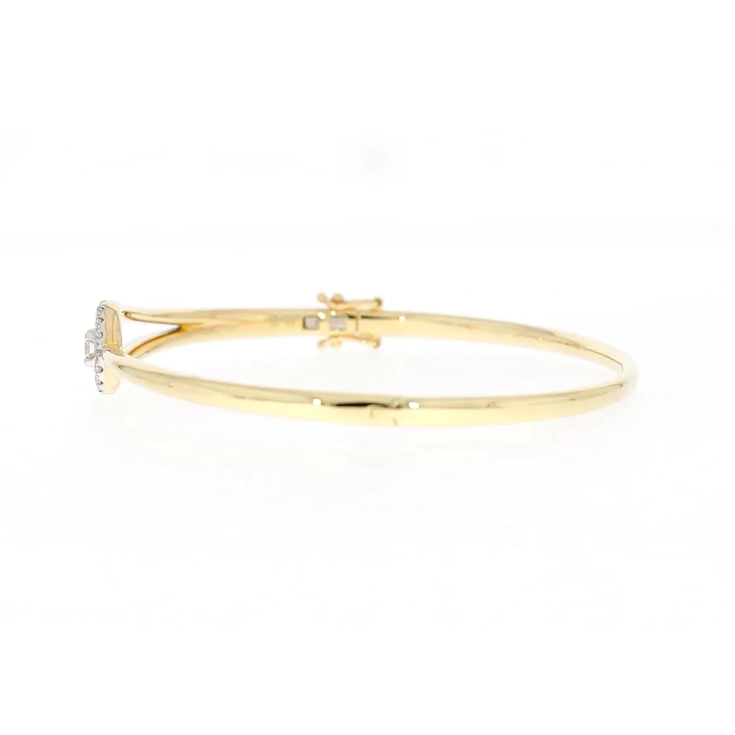 Celebration 9ct Yellow and White Gold with Round Brilliant Cut 1 Carat tw of Lab Grown Diamond Bangle