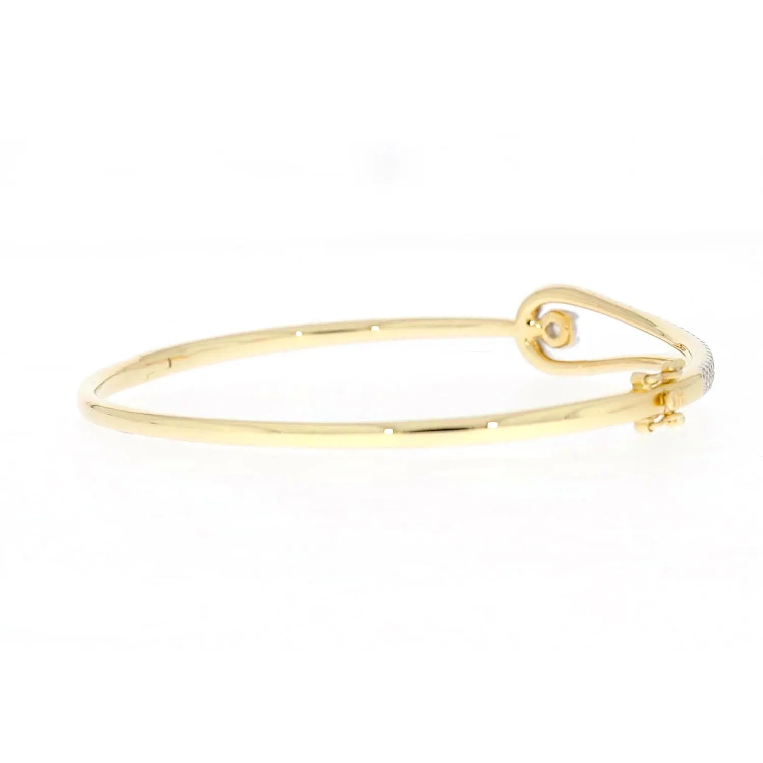 Celebration 9ct Yellow and White Gold with Round Brilliant Cut 1 Carat tw of Lab Grown Diamond Bangle