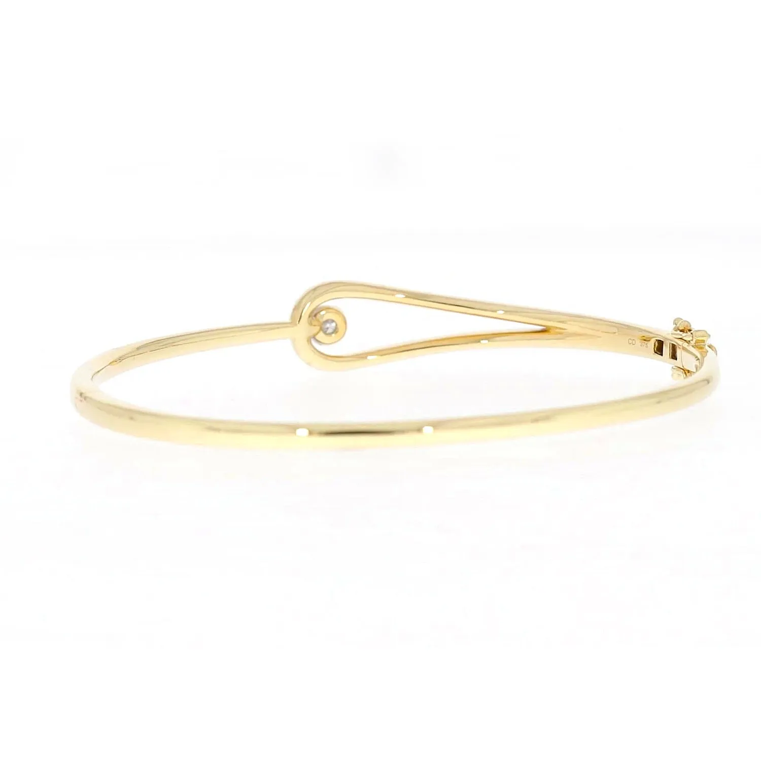 Celebration 9ct Yellow and White Gold with Round Brilliant Cut 1 Carat tw of Lab Grown Diamond Bangle