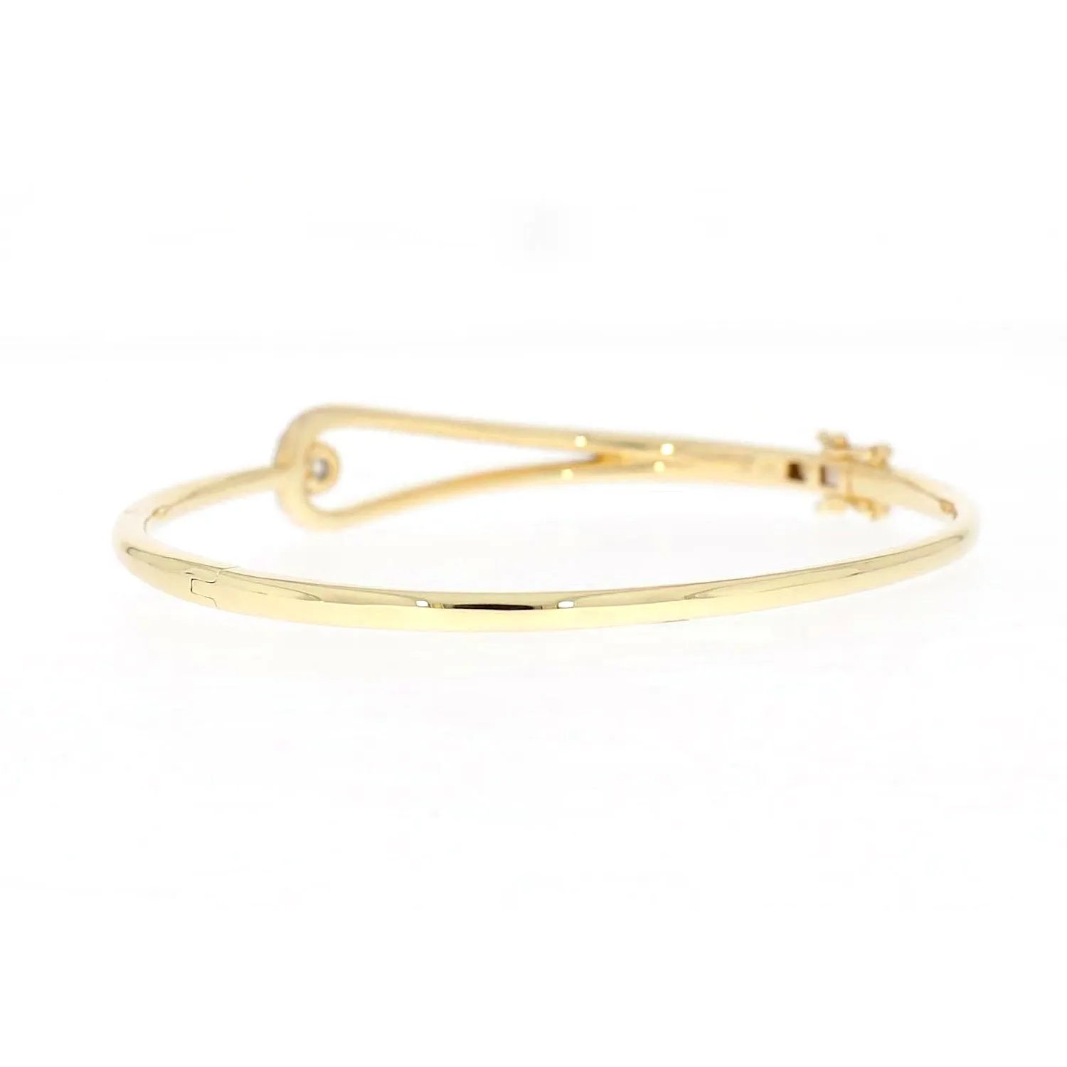 Celebration 9ct Yellow and White Gold with Round Brilliant Cut 1 Carat tw of Lab Grown Diamond Bangle