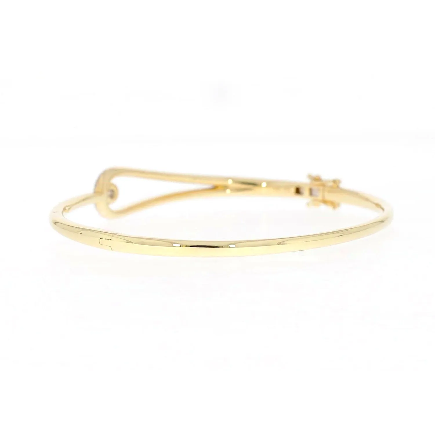 Celebration 9ct Yellow and White Gold with Round Brilliant Cut 1 Carat tw of Lab Grown Diamond Bangle