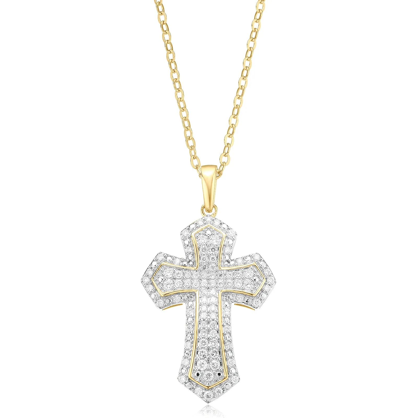 Celebration 9ct Yellow Gold with Round Brilliant Cut 1/2 CARAT tw of Lab Grown Diamond Pendant