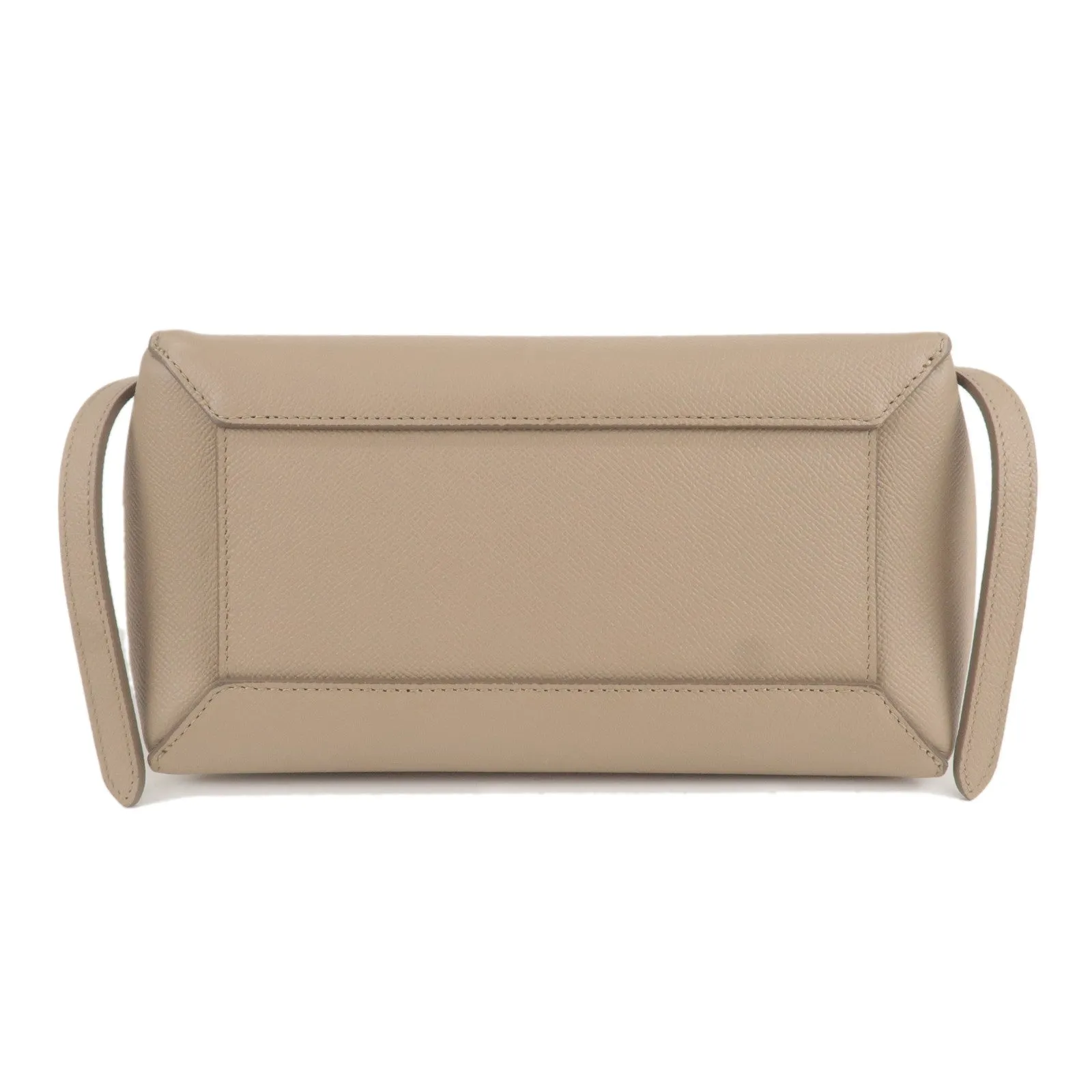 CELINE Leather Micro Belt Bag 2Way Hand Bag Light Taupe 189153