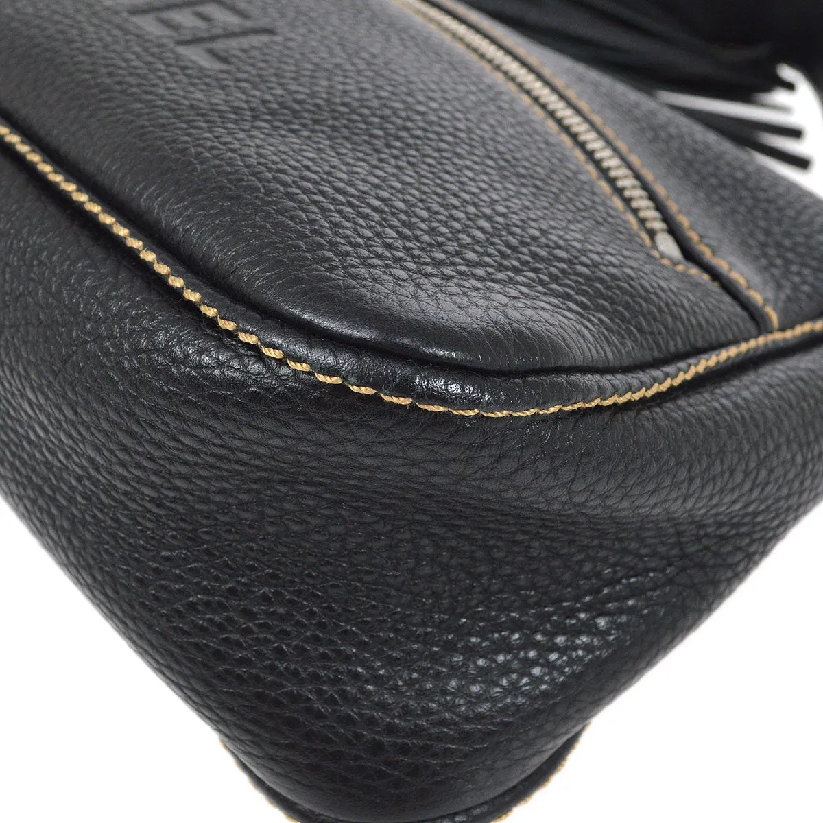 CHANEL 2001-2003 Black Caviar Hobo Bag 01826