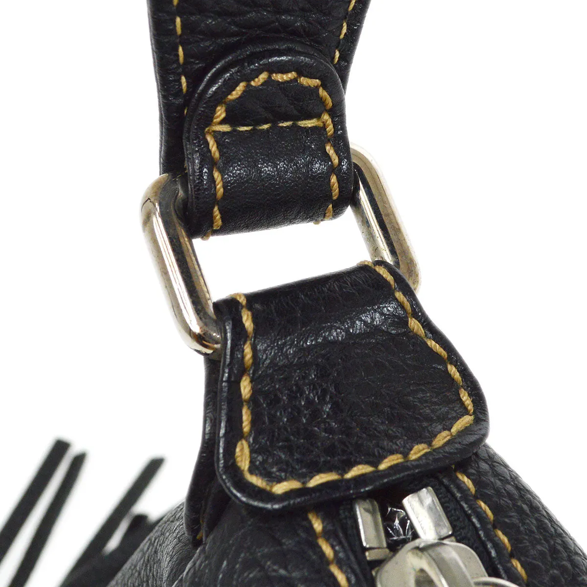 CHANEL 2001-2003 Black Caviar Hobo Bag 01826