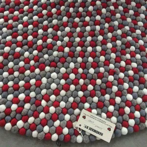 Cherry Pop Felt Ball Rug