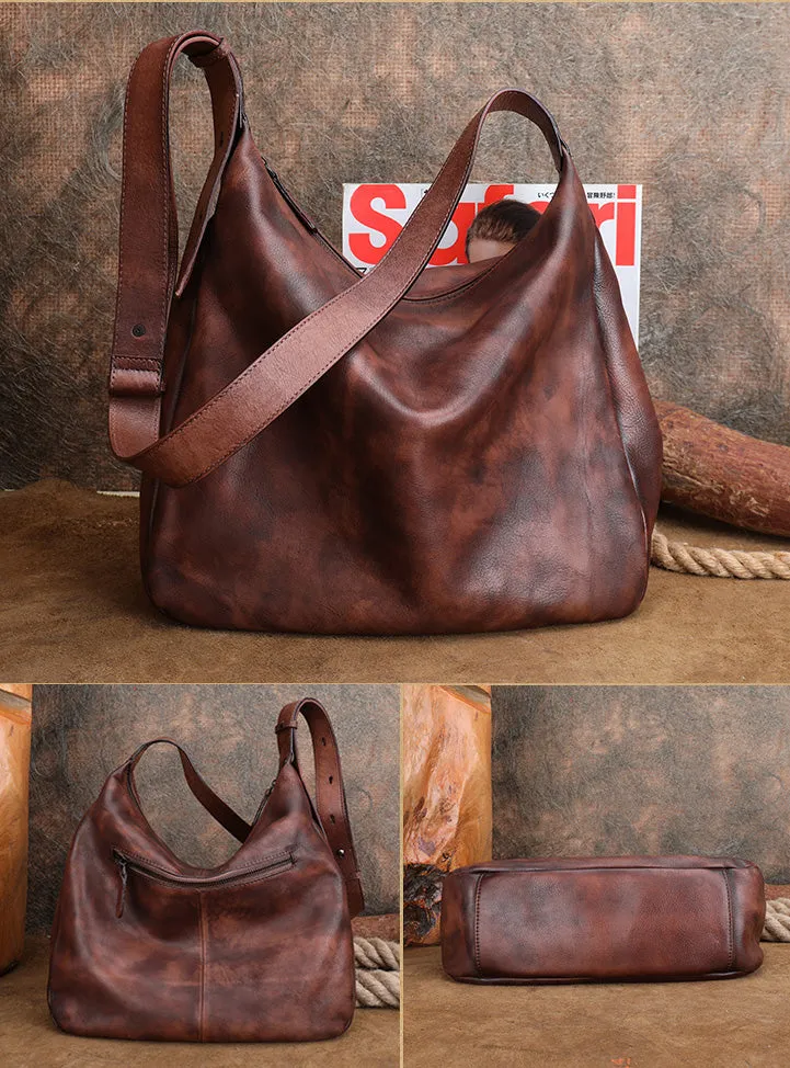 Chic Ladies Brown Leather Shoulder Bag Small Crossbody Bags For Women