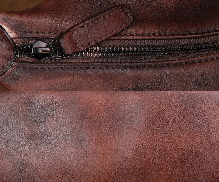 Chic Ladies Brown Leather Shoulder Bag Small Crossbody Bags For Women