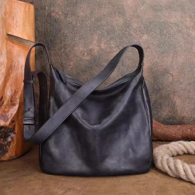 Chic Ladies Brown Leather Shoulder Bag Small Crossbody Bags For Women