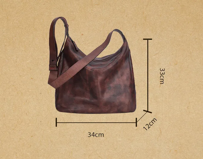 Chic Ladies Brown Leather Shoulder Bag Small Crossbody Bags For Women