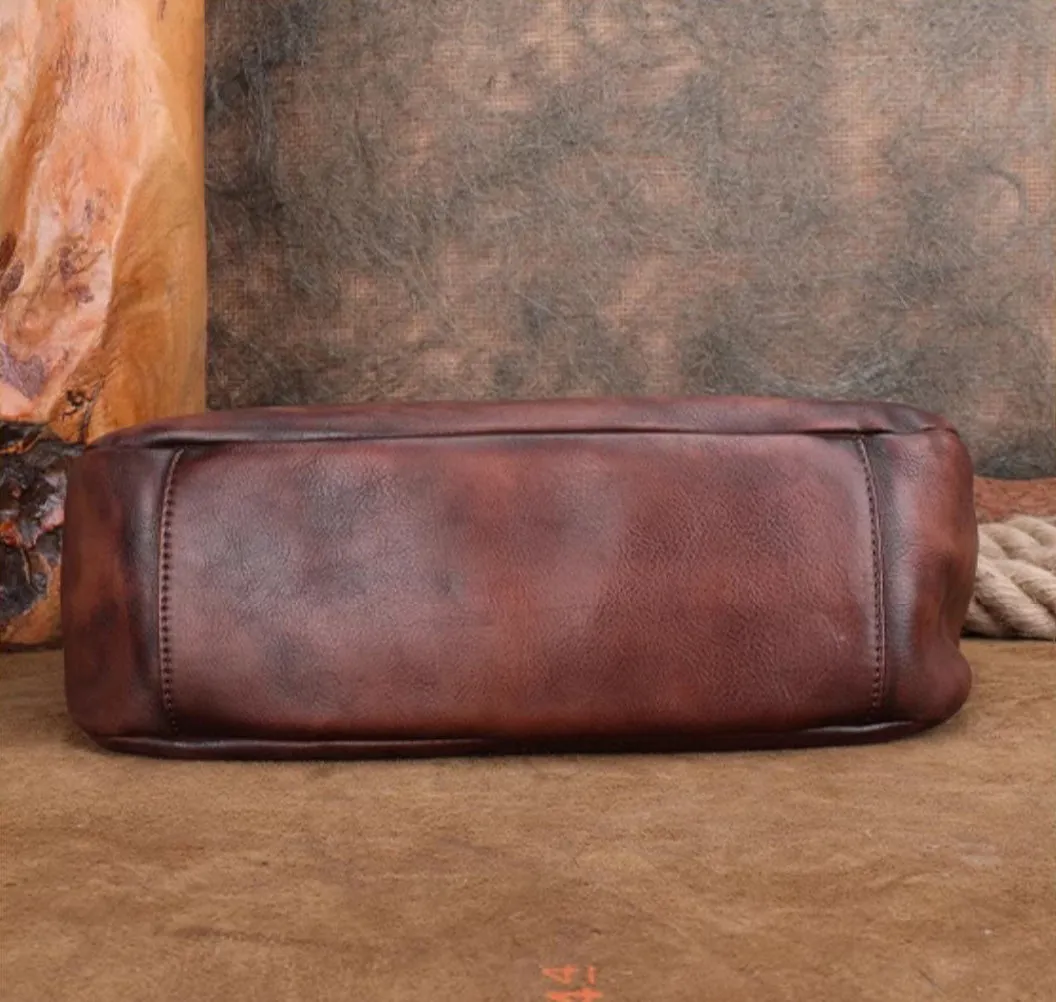 Chic Ladies Brown Leather Shoulder Bag Small Crossbody Bags For Women