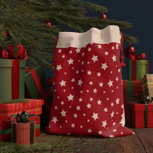 Christmas Gift Bag with exclusive Italian design print | Red Whit Stars | Giada Valenti | Christmas Gift