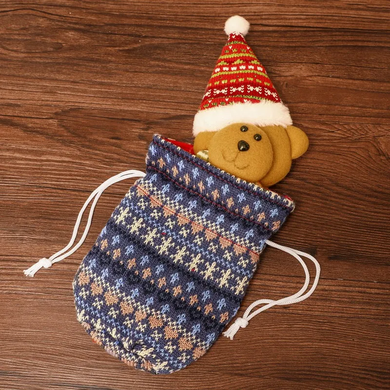 Christmas Knitted Children Adult Gift  Eve Candy Bag