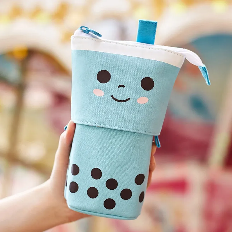 COFFEE Milk Tea Boba Retractable Standing Pen Case Pencil Case Retractable Case Storage Case Pencil Case | 170mm X 120mm X 60mm X 45mm