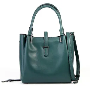 Collic Green Leather Tote Women's Handbag