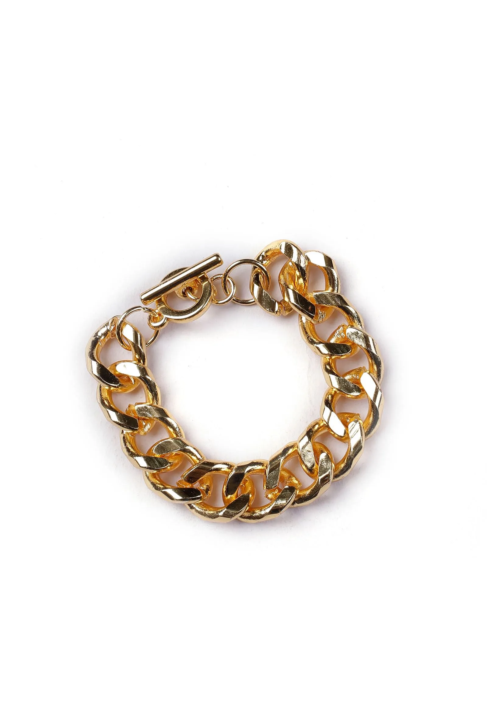 Copper Twisted Gold Chain Brass Bracelet