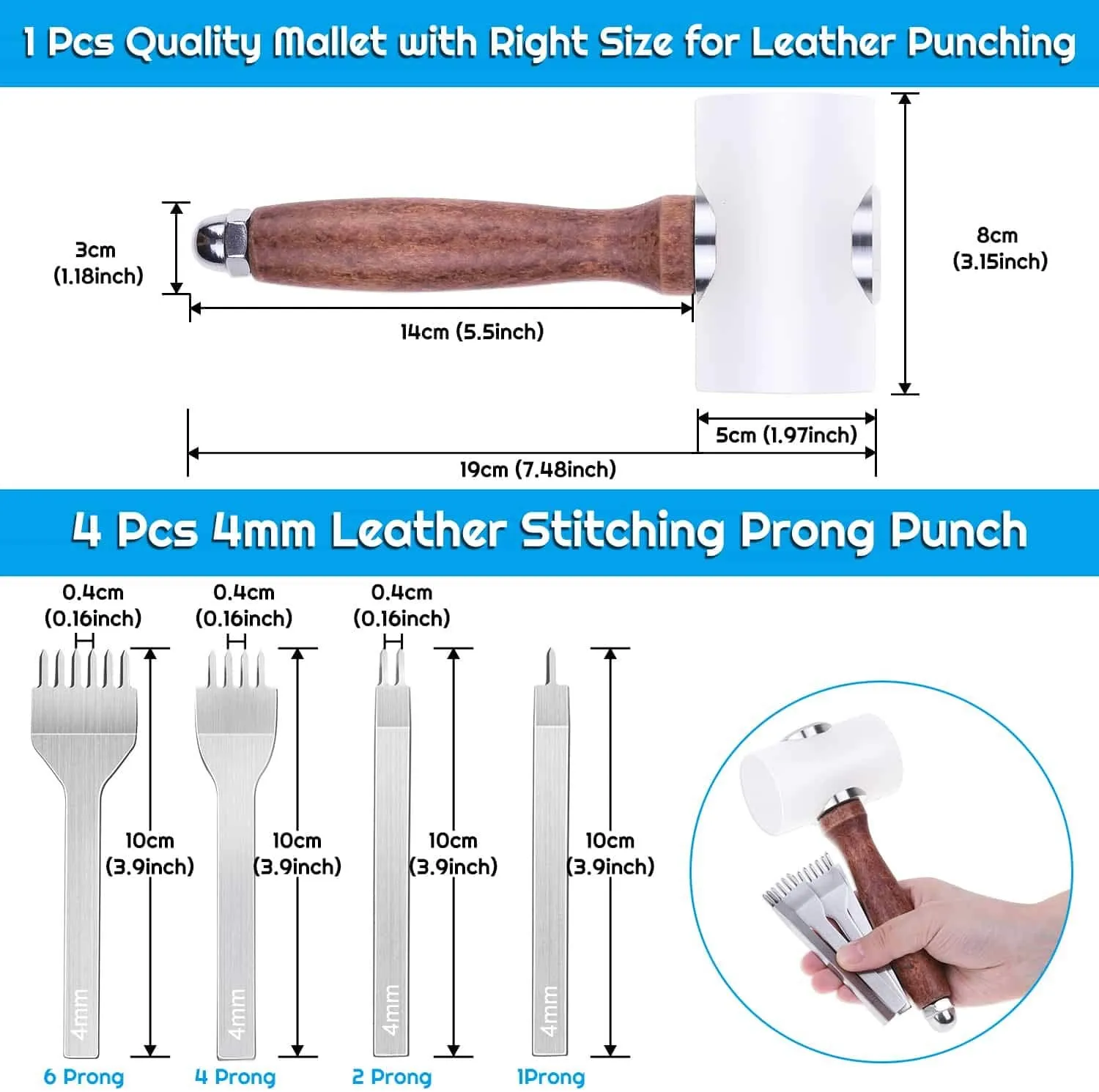 Cridoz Leather Stitching Bag Sewing Tool Kit