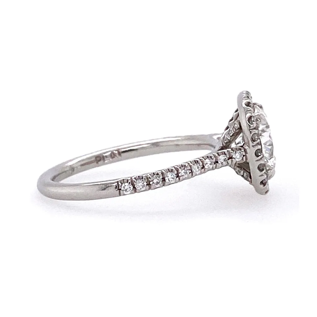Cushion Shaped Diamond Halo Ring