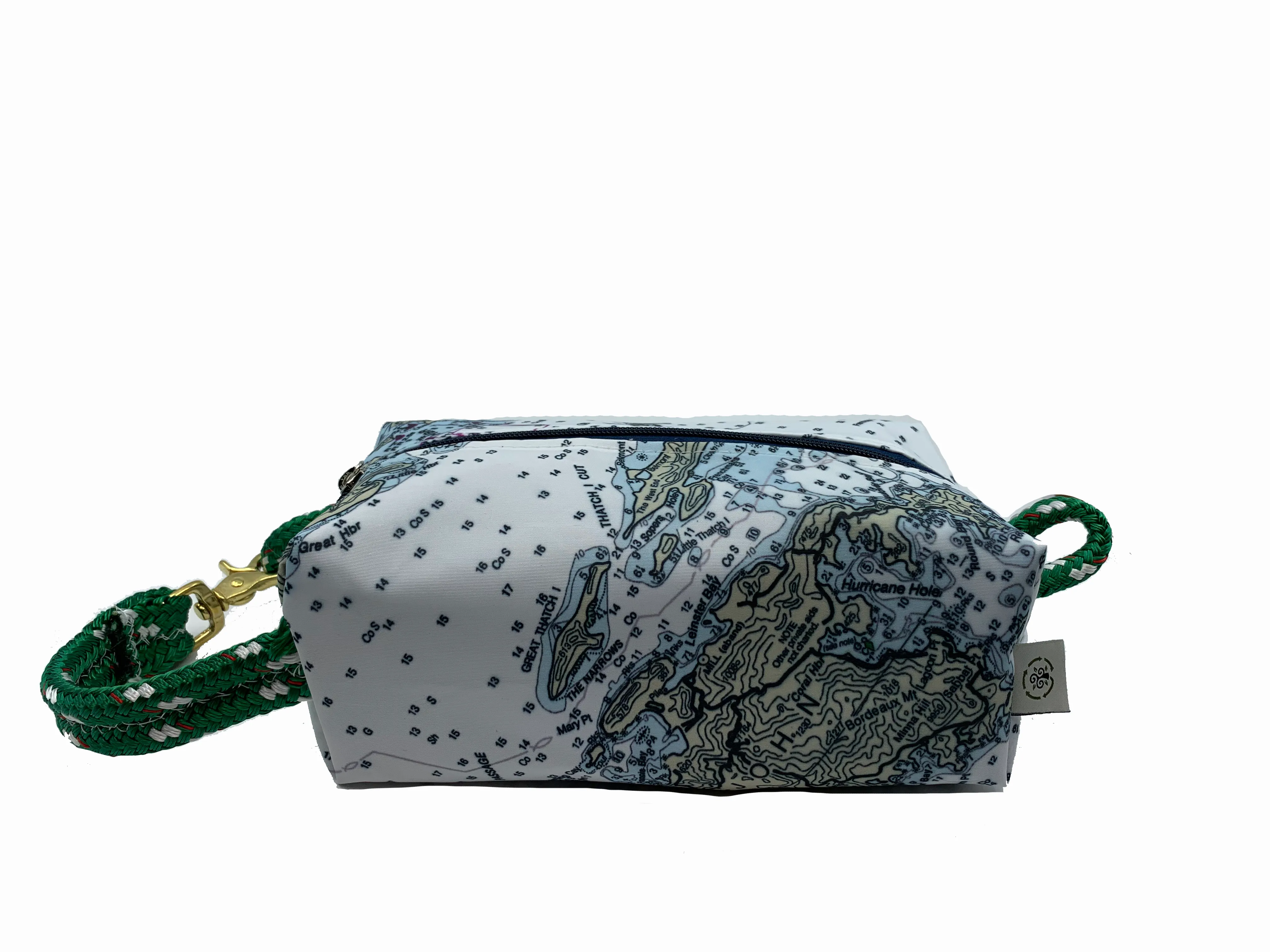 Custom Sailcloth Nautical Chart Dopp Kit & Toiletry Bag