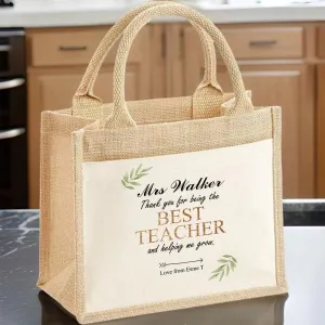 Customised Teacher Tote Bag - Appreciation Gift - Eco-Friendly