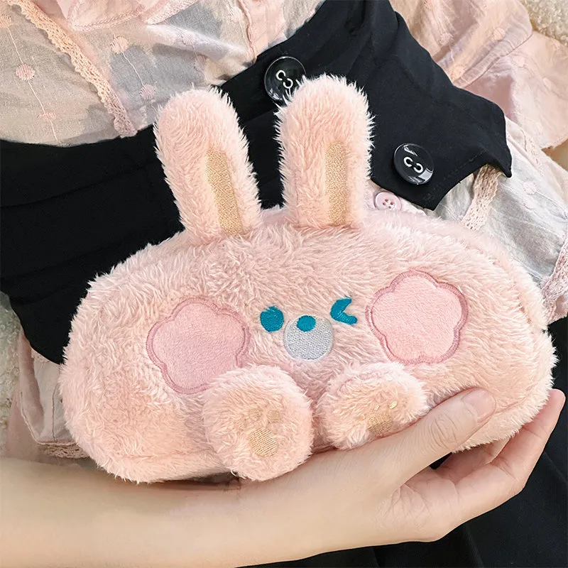 Cute Bunny Bear Plush Pencil Case