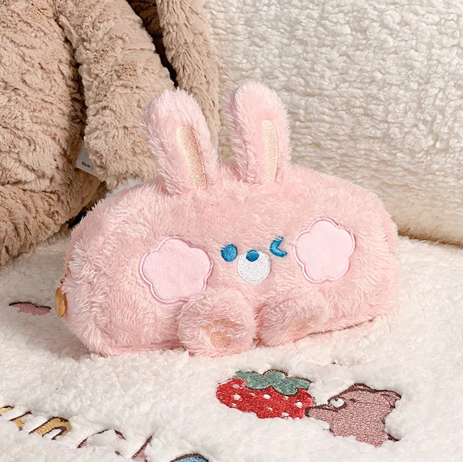 Cute Bunny Bear Plush Pencil Case