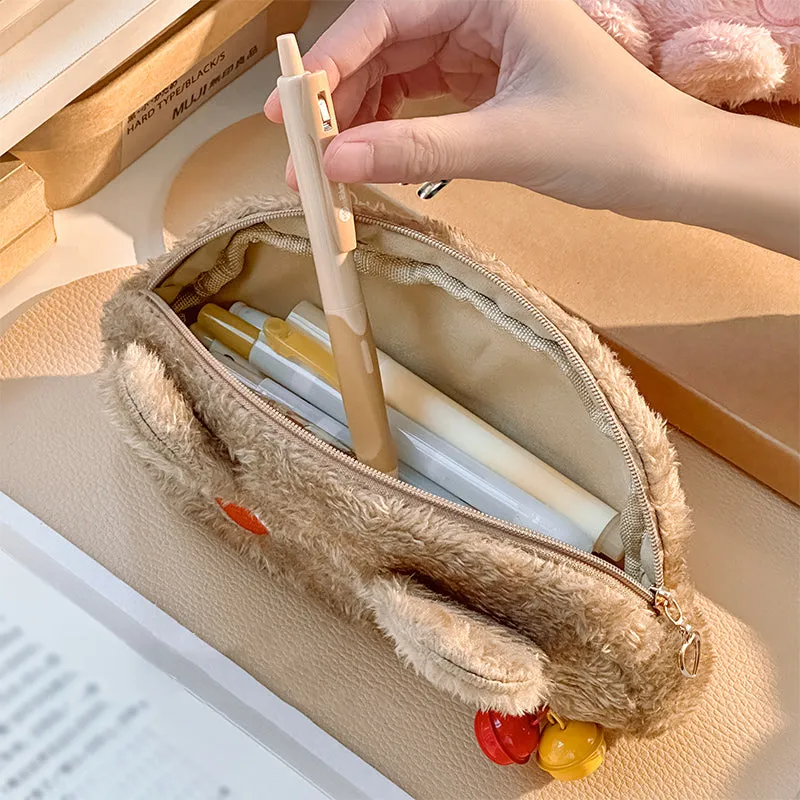 Cute Bunny Bear Plush Pencil Case