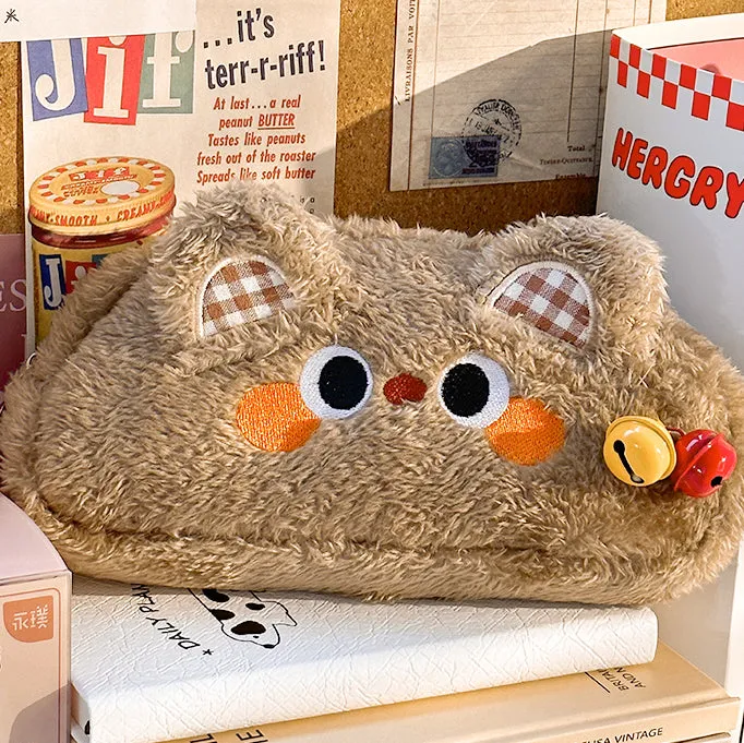 Cute Bunny Bear Plush Pencil Case