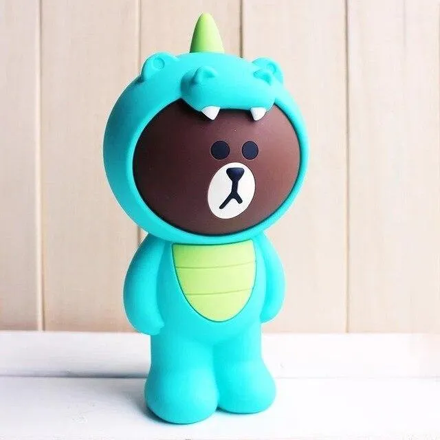 Cute Cartoon silicone pencil,pen, cosmetics bag