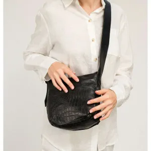 DANIELLA LEHAVI - Chicago Small Hobo - Black Crocco