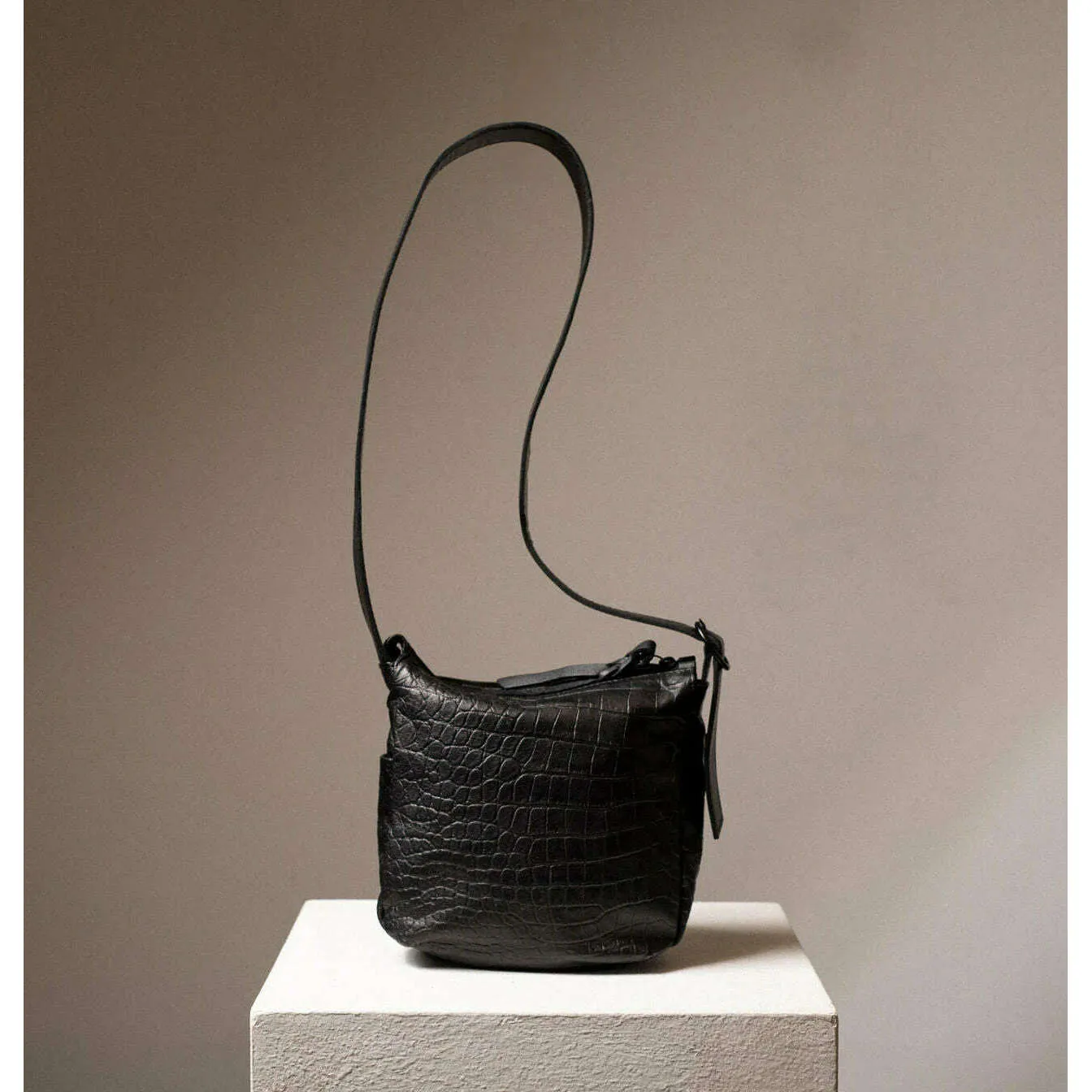 DANIELLA LEHAVI - Chicago Small Hobo - Black Crocco