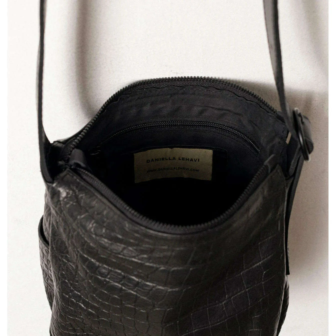 DANIELLA LEHAVI - Chicago Small Hobo - Black Crocco