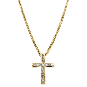 Deja Vu 18ct Yellow Gold .70ct Diamond Cross Pendant