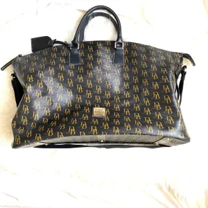 Dooney & Burke Black Large Duffle Tote Bag (Jana)