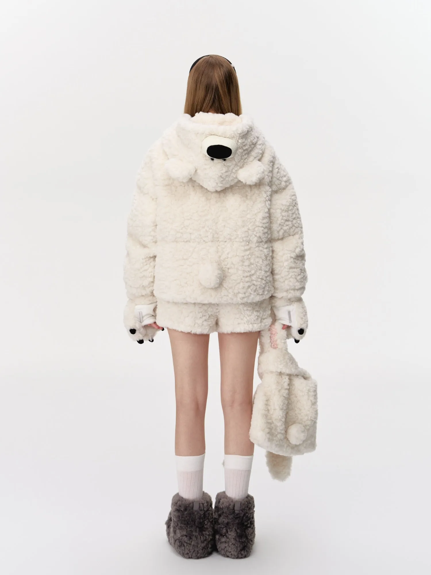Doozoo Fuzzy Handbag In White