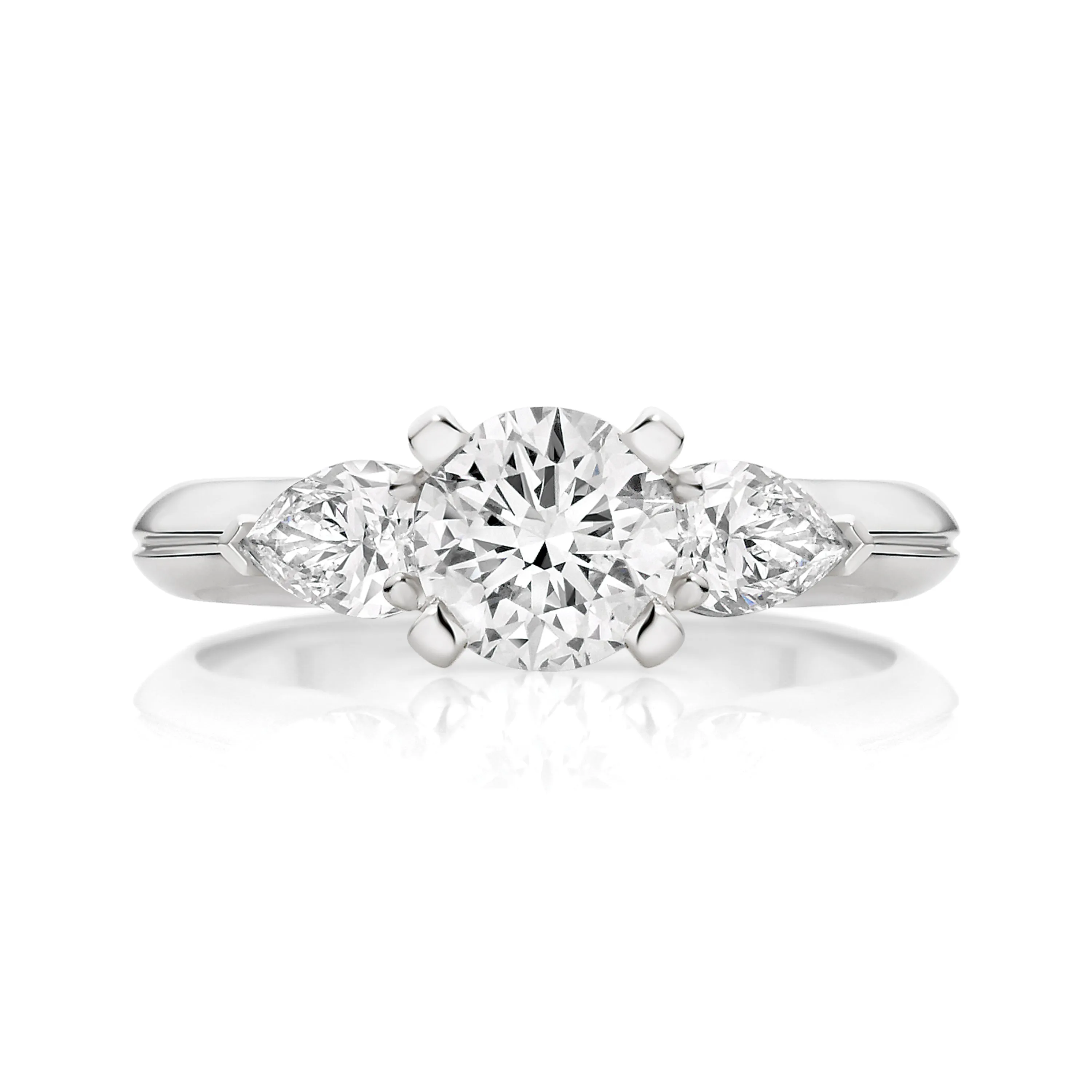 Endless Amalia Round Brilliant Cut Diamond Engagement Ring | Platinum