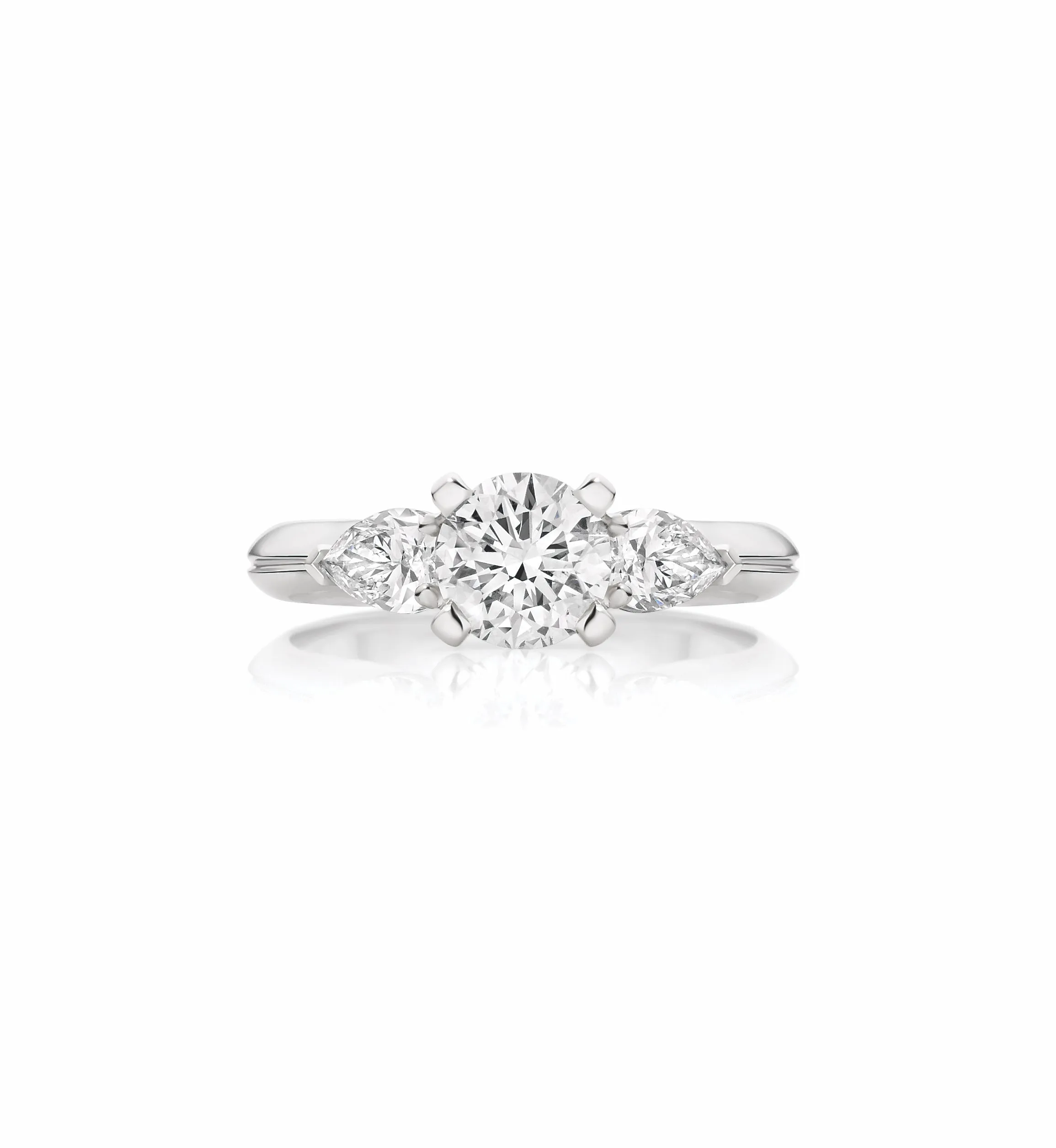 Endless Amalia Round Brilliant Cut Diamond Engagement Ring | Platinum
