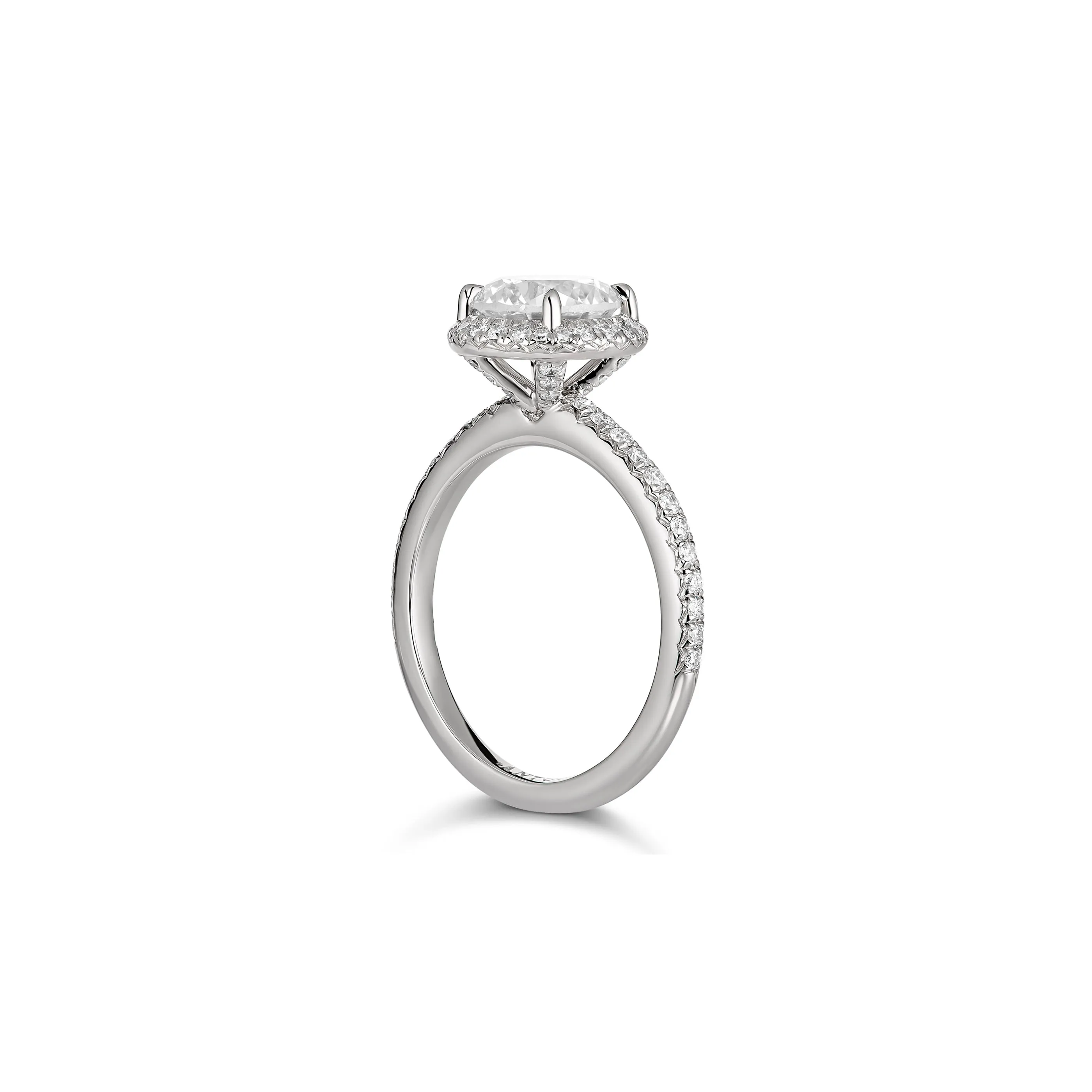 Endless Minelli Round Brilliant Cut Diamond Engagement Ring | Platinum