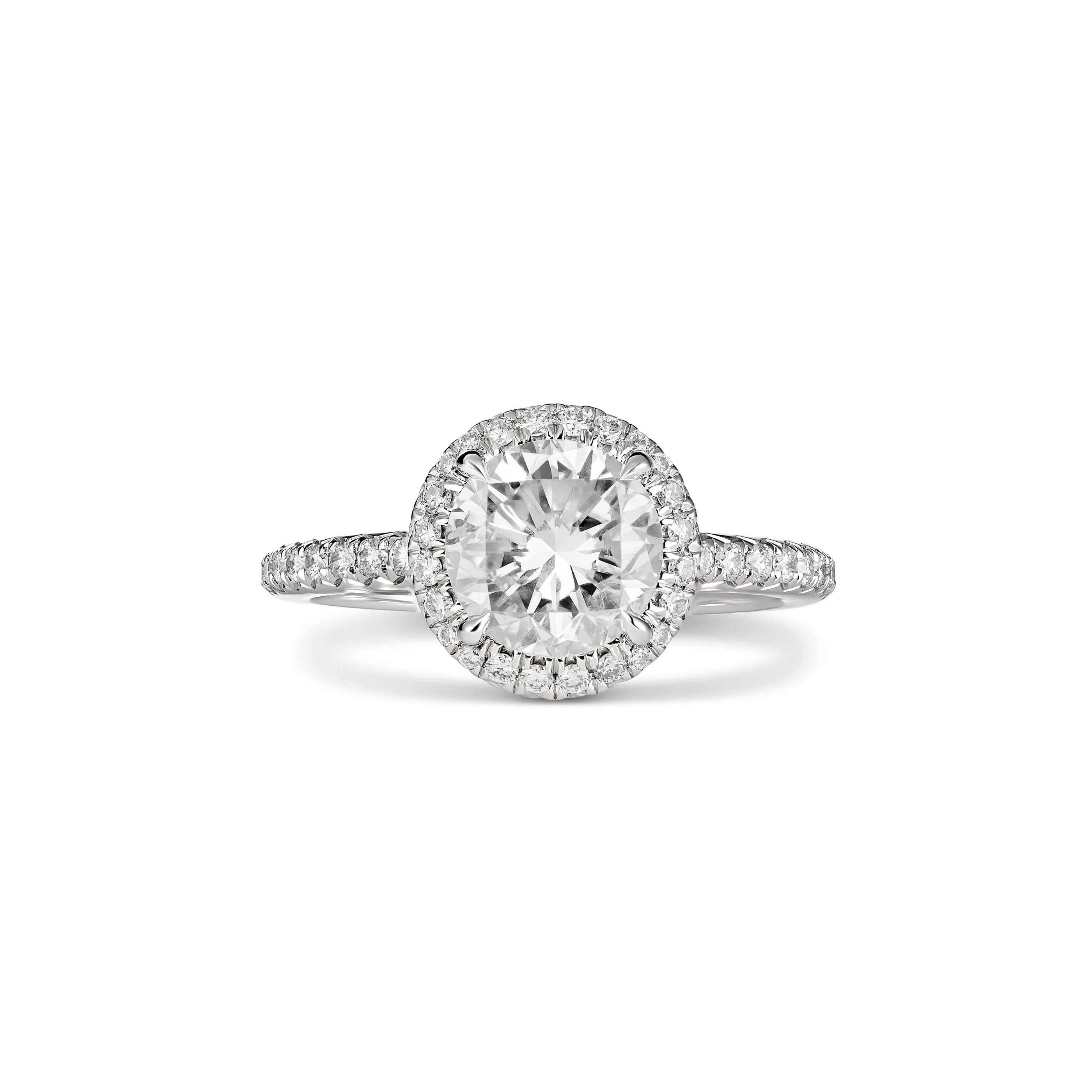 Endless Minelli Round Brilliant Cut Diamond Engagement Ring | Platinum