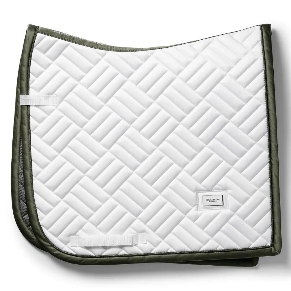 Equestrian Stockholm Cob Dressage Pad - Modern White/Striking Valley