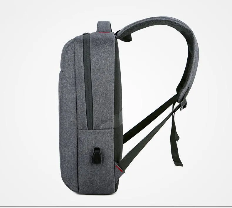 FastLink Anti-Theft Backpack Bags With Usb Charging Port -Grey